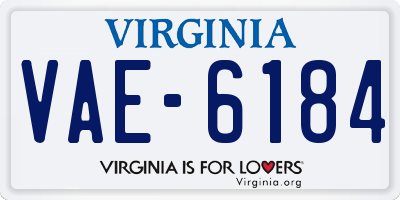 VA license plate VAE6184