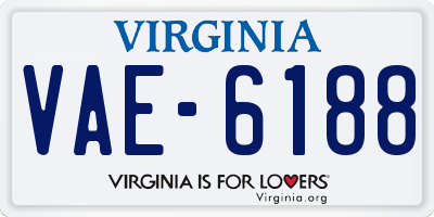 VA license plate VAE6188