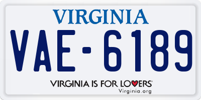 VA license plate VAE6189
