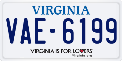 VA license plate VAE6199