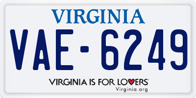 VA license plate VAE6249