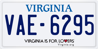 VA license plate VAE6295