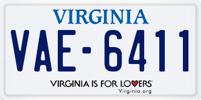 VA license plate VAE6411