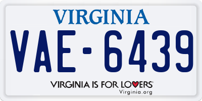 VA license plate VAE6439