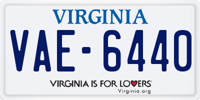 VA license plate VAE6440