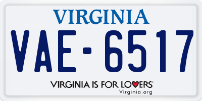VA license plate VAE6517