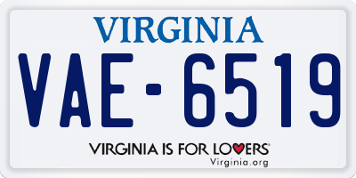 VA license plate VAE6519