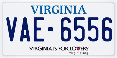 VA license plate VAE6556