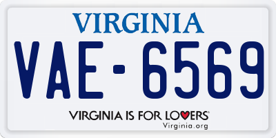 VA license plate VAE6569