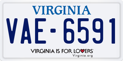 VA license plate VAE6591