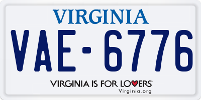 VA license plate VAE6776