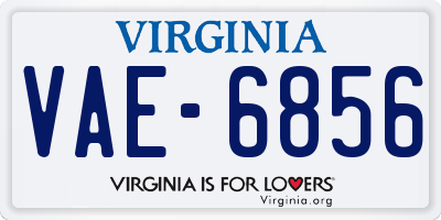 VA license plate VAE6856