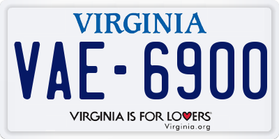 VA license plate VAE6900