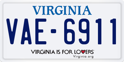 VA license plate VAE6911