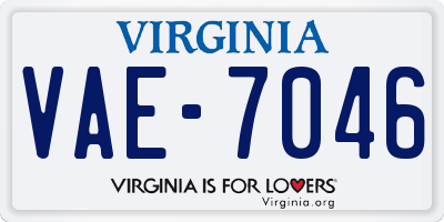 VA license plate VAE7046