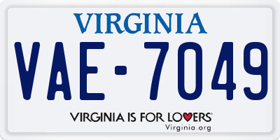 VA license plate VAE7049