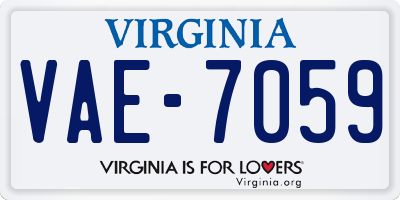 VA license plate VAE7059