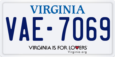 VA license plate VAE7069