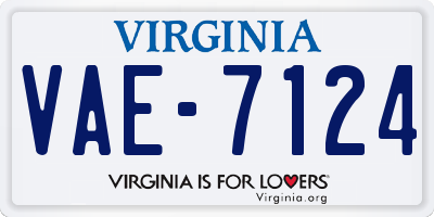 VA license plate VAE7124