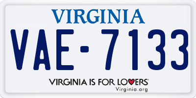 VA license plate VAE7133