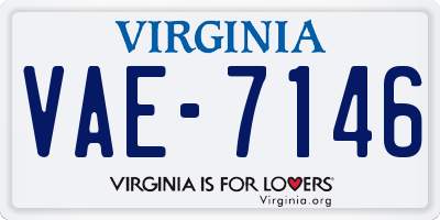 VA license plate VAE7146