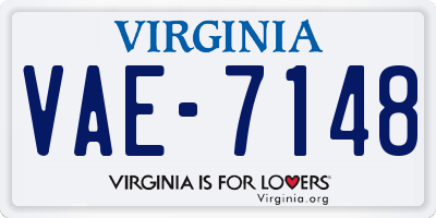 VA license plate VAE7148