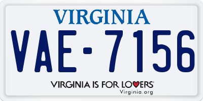 VA license plate VAE7156
