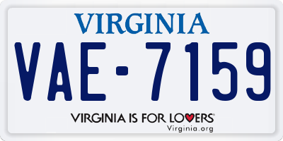 VA license plate VAE7159