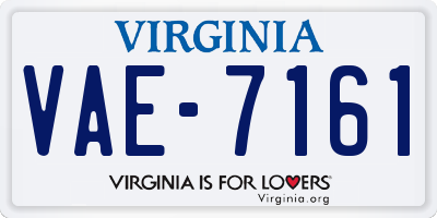 VA license plate VAE7161