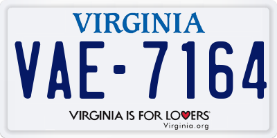 VA license plate VAE7164