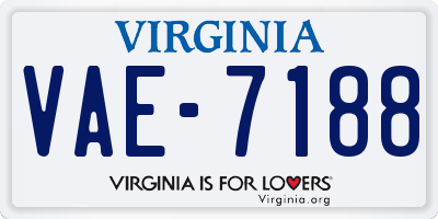 VA license plate VAE7188
