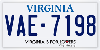 VA license plate VAE7198