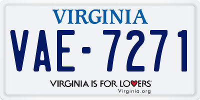VA license plate VAE7271