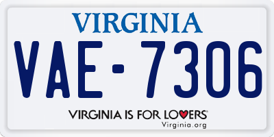 VA license plate VAE7306