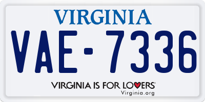 VA license plate VAE7336