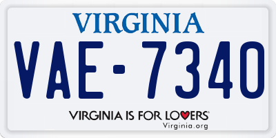 VA license plate VAE7340