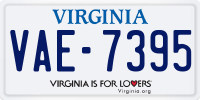 VA license plate VAE7395
