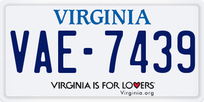VA license plate VAE7439