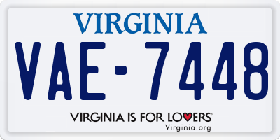 VA license plate VAE7448