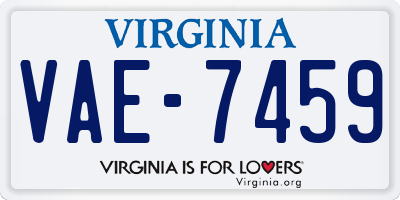 VA license plate VAE7459