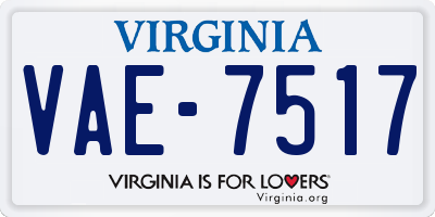 VA license plate VAE7517