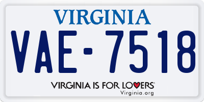 VA license plate VAE7518