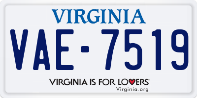 VA license plate VAE7519
