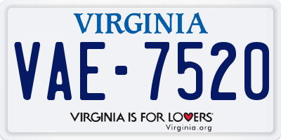 VA license plate VAE7520