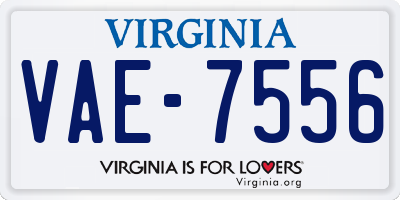 VA license plate VAE7556
