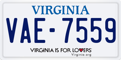 VA license plate VAE7559