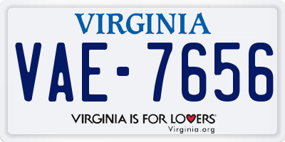 VA license plate VAE7656