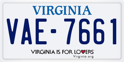 VA license plate VAE7661