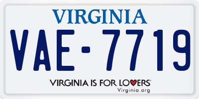 VA license plate VAE7719
