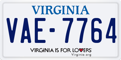 VA license plate VAE7764